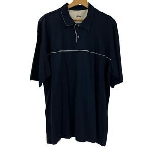 Brioni Vintage Navy Polo Shirt Sz XXL